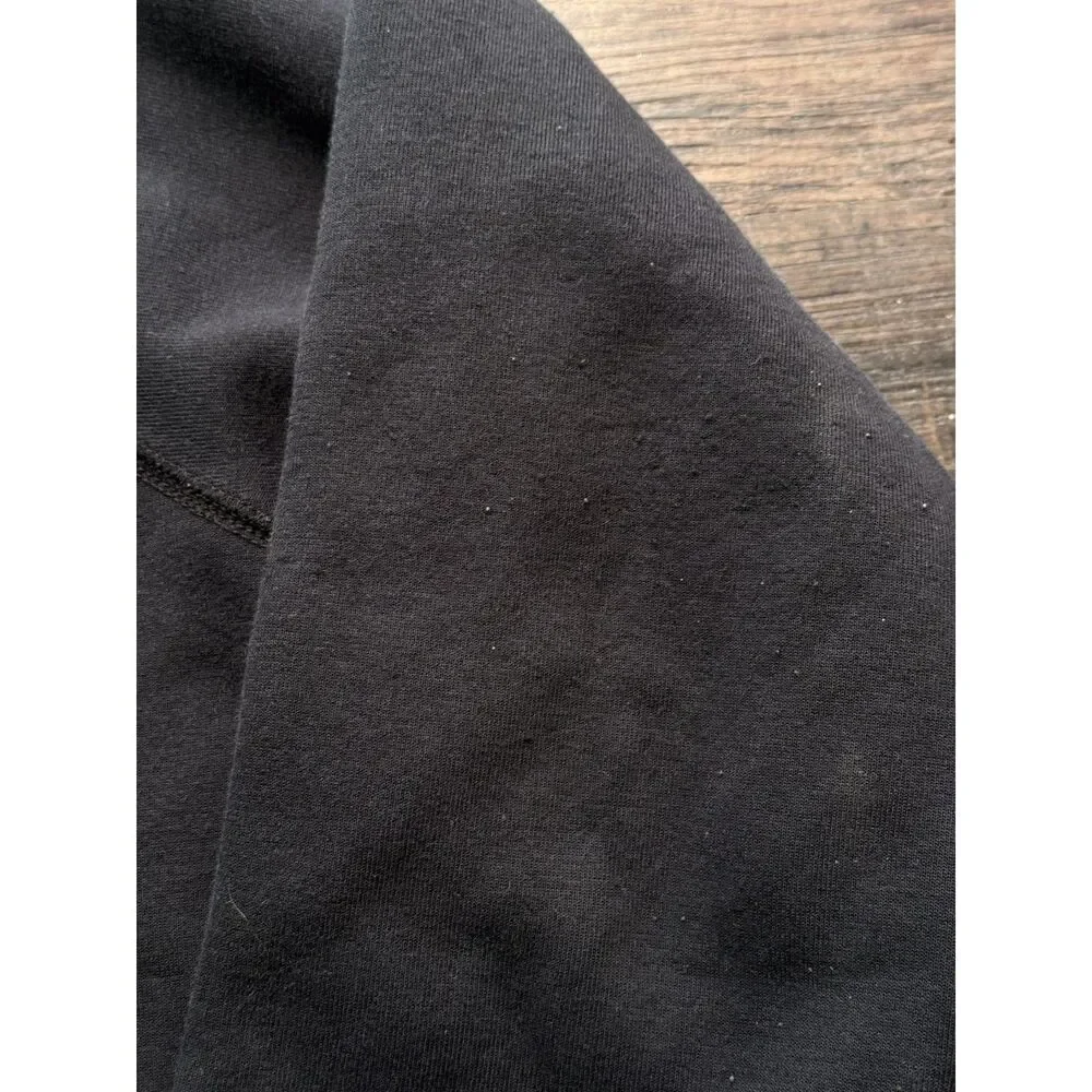 Nike Women's Black Cropped Wide Oversized Comfort Cozy Full Zip Hoodie Sport M